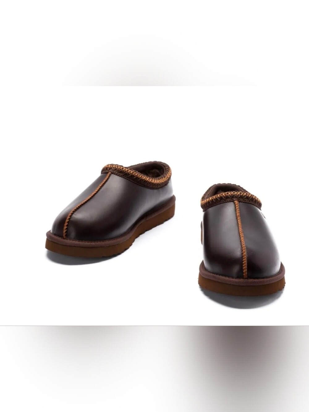 UGG Tasman LTHR Regen Slipper Ironwood NEW SZ 11